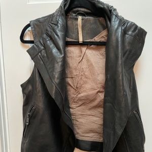 Andrew Marc Faux leather vest